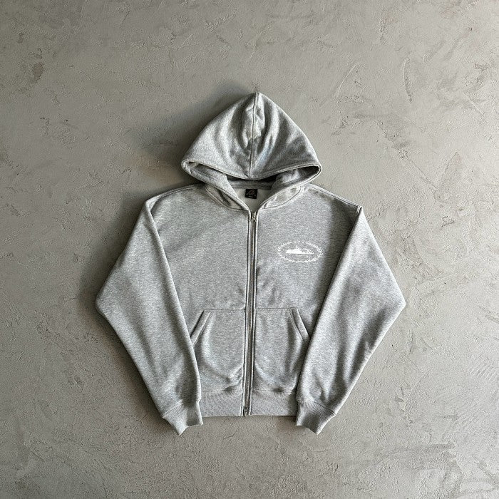 Corteiz Superior Royale Zip Hoodie & Pants Suit / Set - Heather Grey