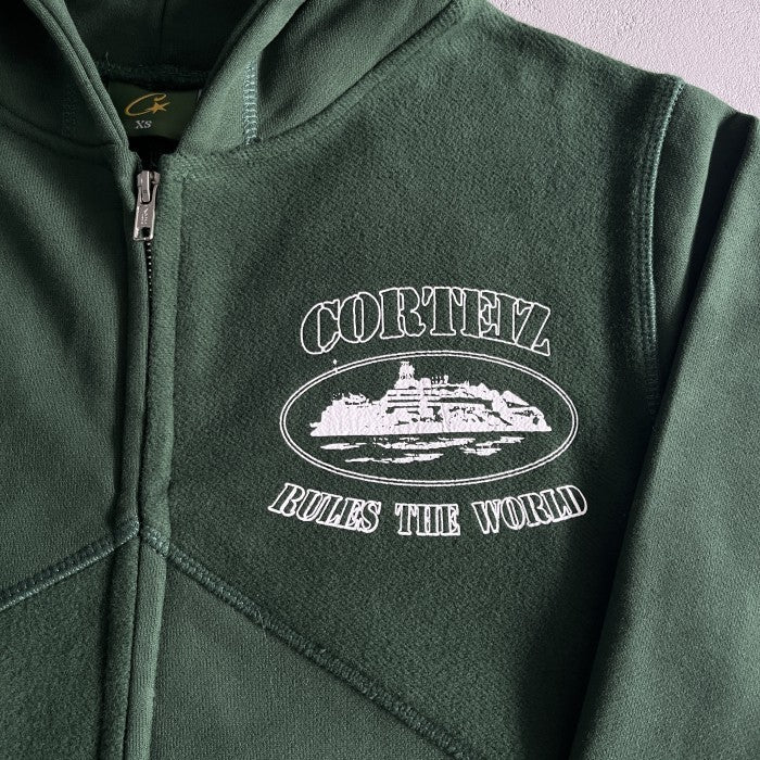 Corteiz Superior V2 Zip-Up Hoodie & Pants Suit / Set - Forrest Green