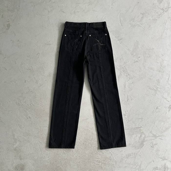 Corteiz C-Star Stitch-Down Jeans - Triple Black