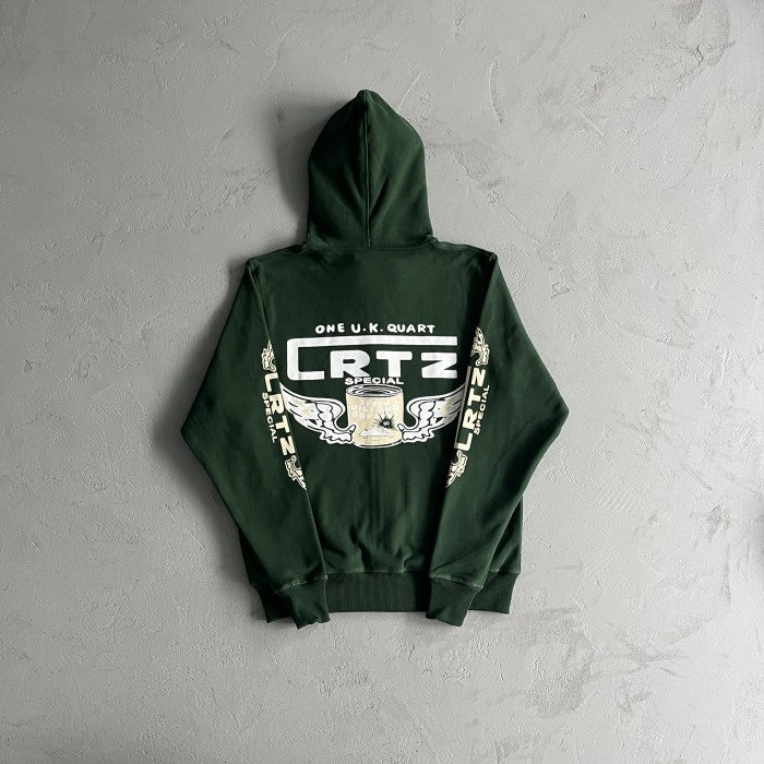 Corteiz Gasolina Double Zip Hoodie & Pants Set - Army Green