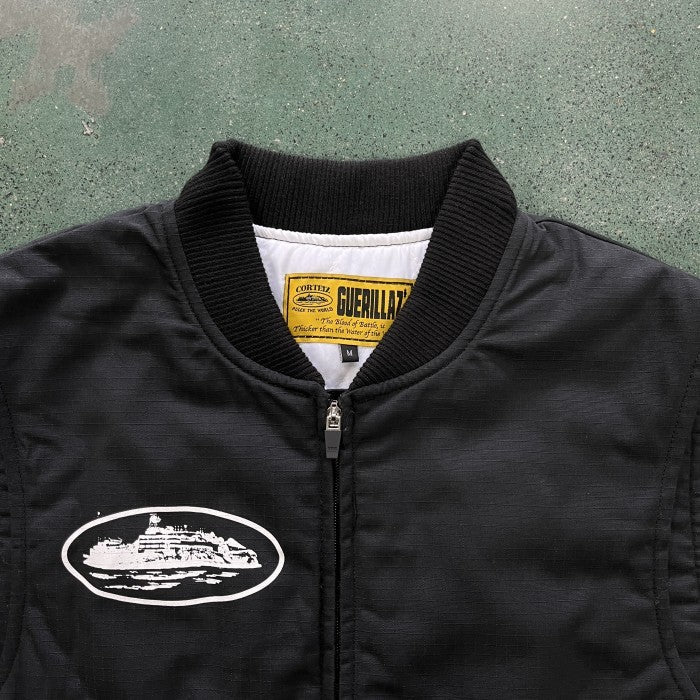 Corteiz Guerillaz Quilted Vest - Black