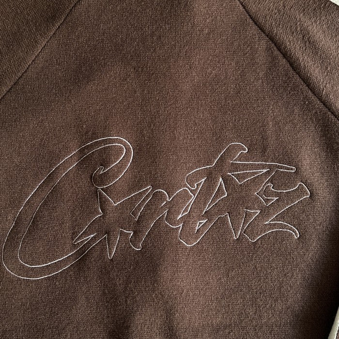 Corteiz Knit Zip Up Fleece Jacket - Mocha