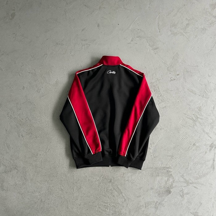 Corteiz Shotta Tracksuit - Jacket Pants Set - Black Red