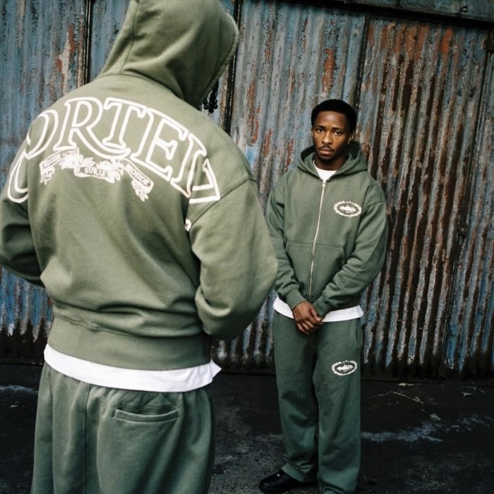 Corteiz Superior Royale - Zip Hoodie & Pants Suit/Set - Army Green