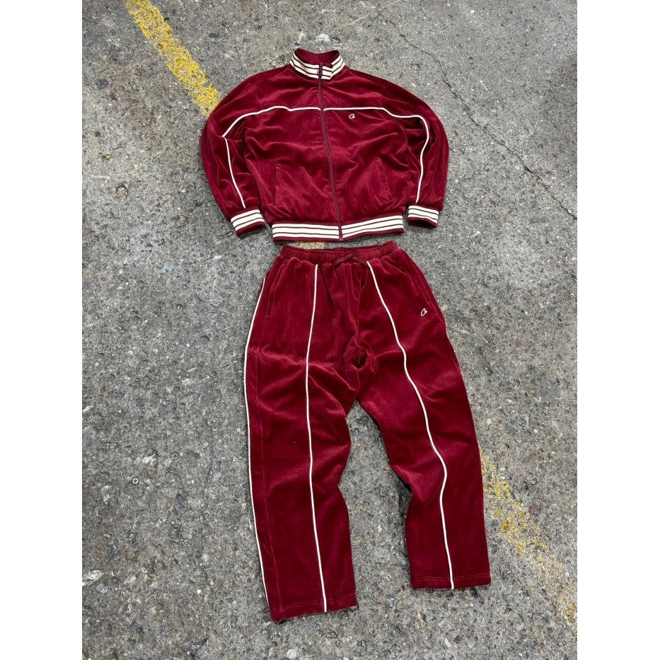 Corteiz VVS Uptown Jacket & Pants - Tracksuit - Burgundy