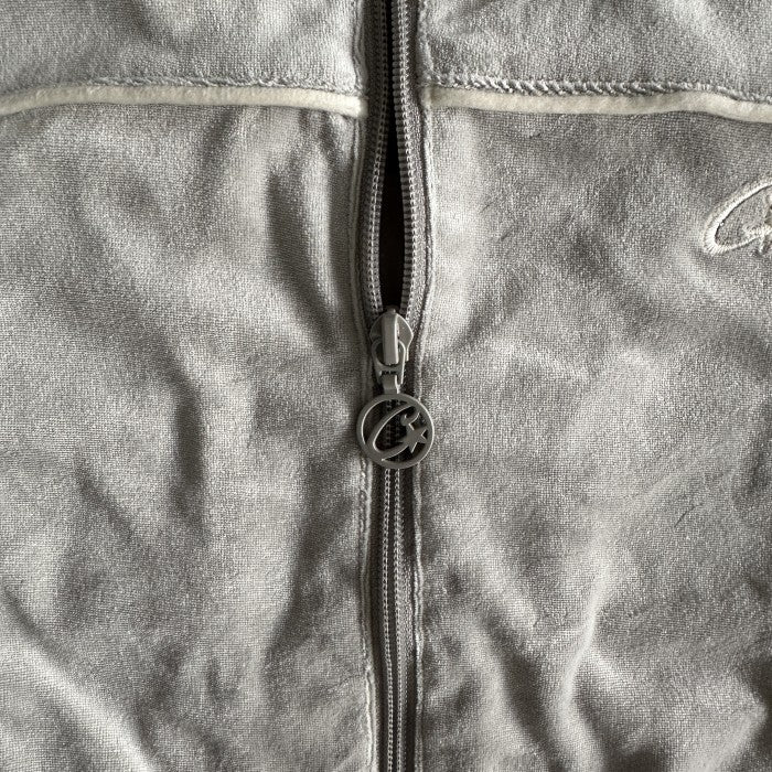 Corteiz VVS Uptown Velour Track Jacket - Grey