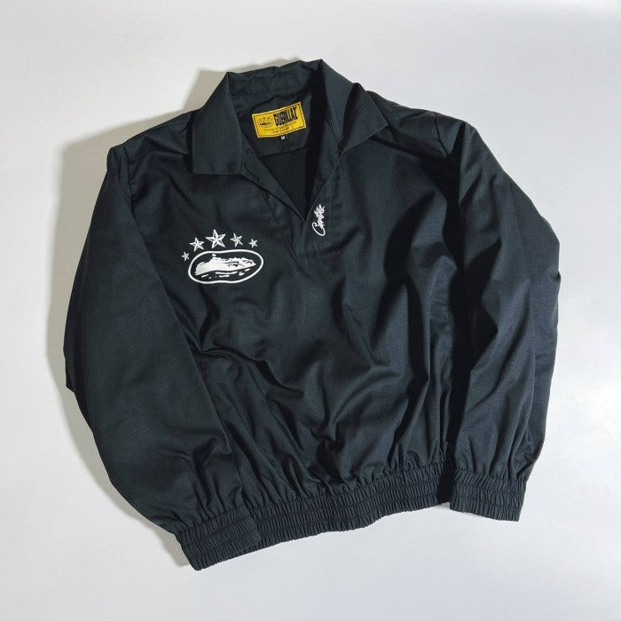 Corteiz 5 Starz Anniversary Special Edition Guerillaz Drilltop Jacket - Black