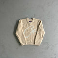 Corteiz C Star Mohair Knit Sweater - Cream