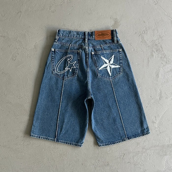 Corteiz C-Star Denim Jorts - Blue