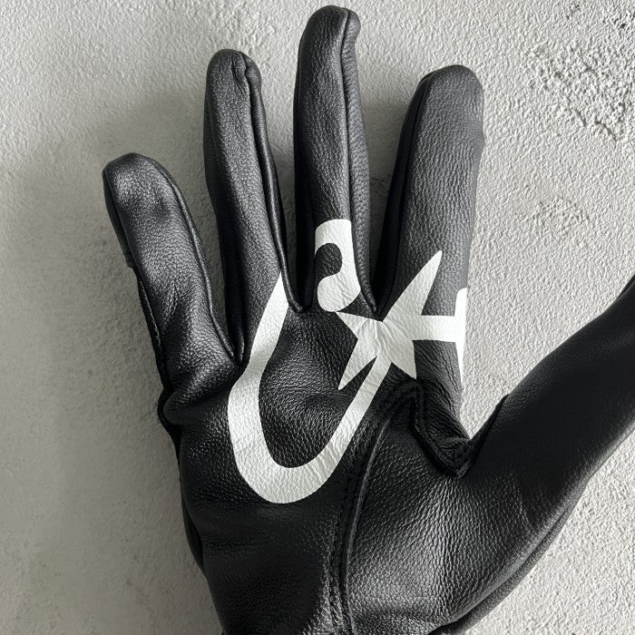Corteiz Leather Gloves Black - SS23 - Green, S/M
