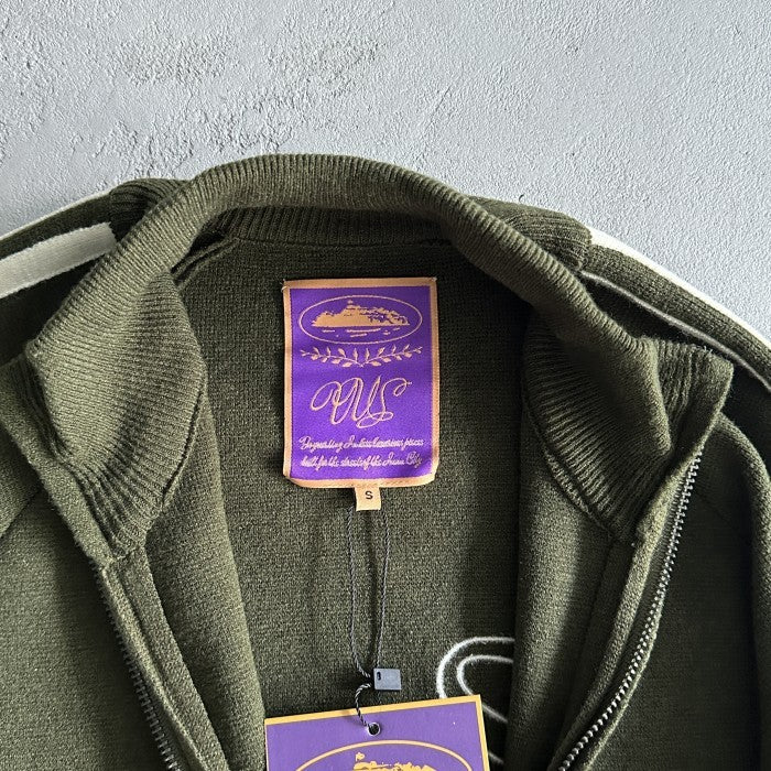 Corteiz Knit Zip Up Fleece Jacket - Olive