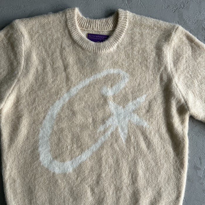 Corteiz C Star Mohair Knit Sweater - Cream