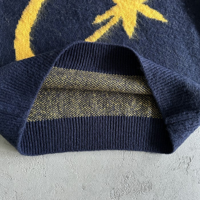 Corteiz C Star Mohair Knit Sweater - Navy