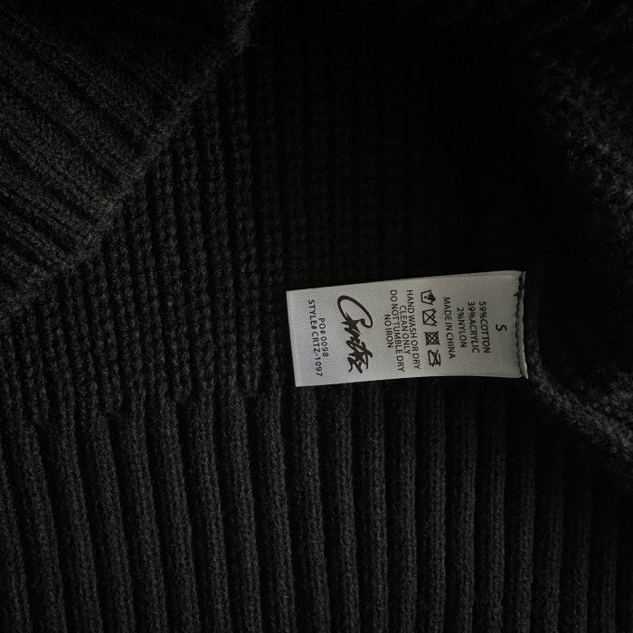 Corteiz Crest Knit Sweater - Black