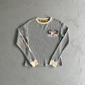 Corteiz Dipset Eagle Waffle Long Sleeve Tee - Grey