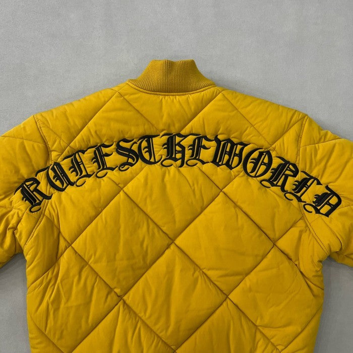 Corteiz Olde English Quilted Bomber Jacket - Yellow
