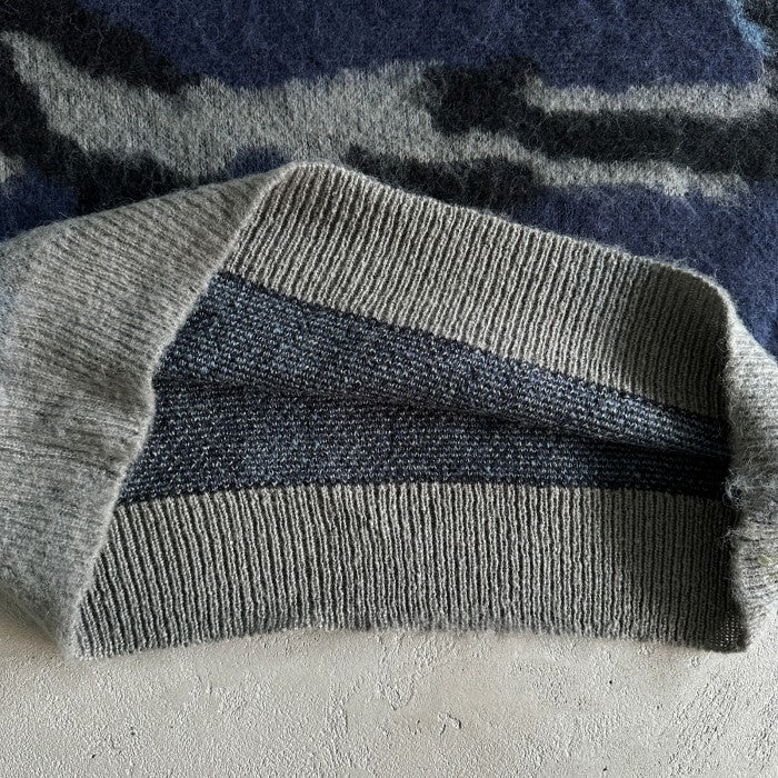 Corteiz Mohair Knit Sweater - Ocean Camo