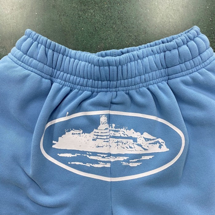 Corteiz OG Alcatraz Shorts - Baby Blue