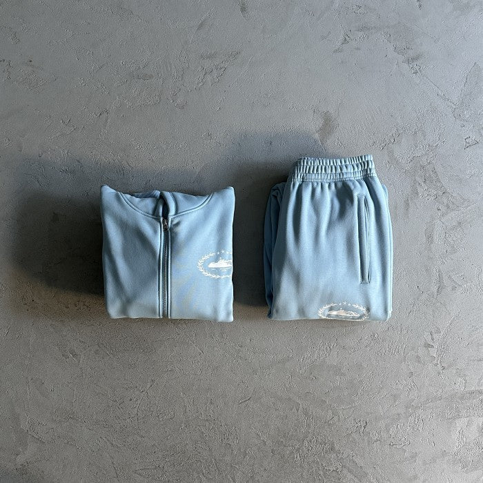 Corteiz Superior Royale - Zip Hoodie & Pants Suit/Set - Blue - Set
