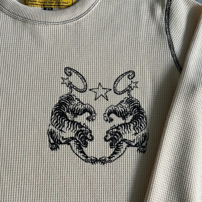 Corteiz Tiger Contrast Waffle Long Sleeve Tee