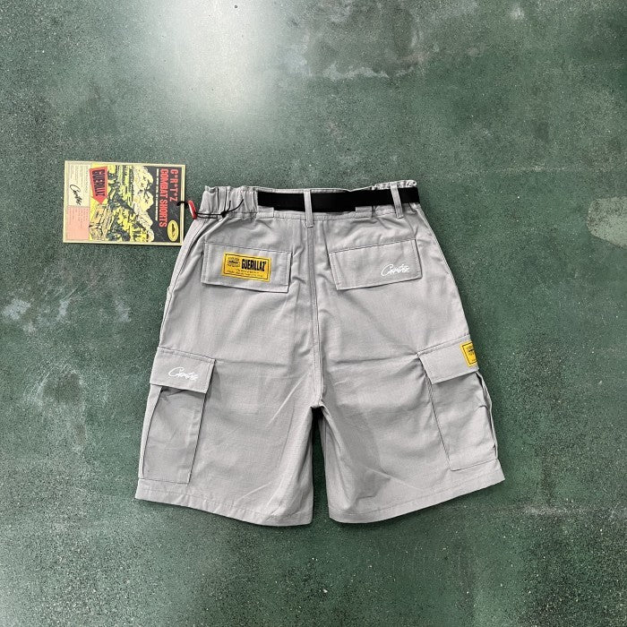 Corteiz Alcatraz Cargo Shorts - Grey
