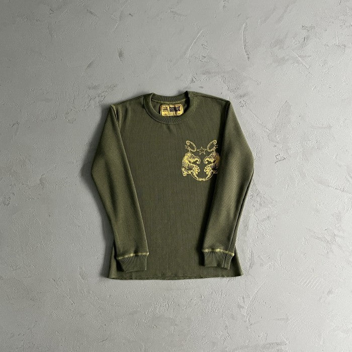 Corteiz Tiger Contrast Waffle Long Sleeve Tee