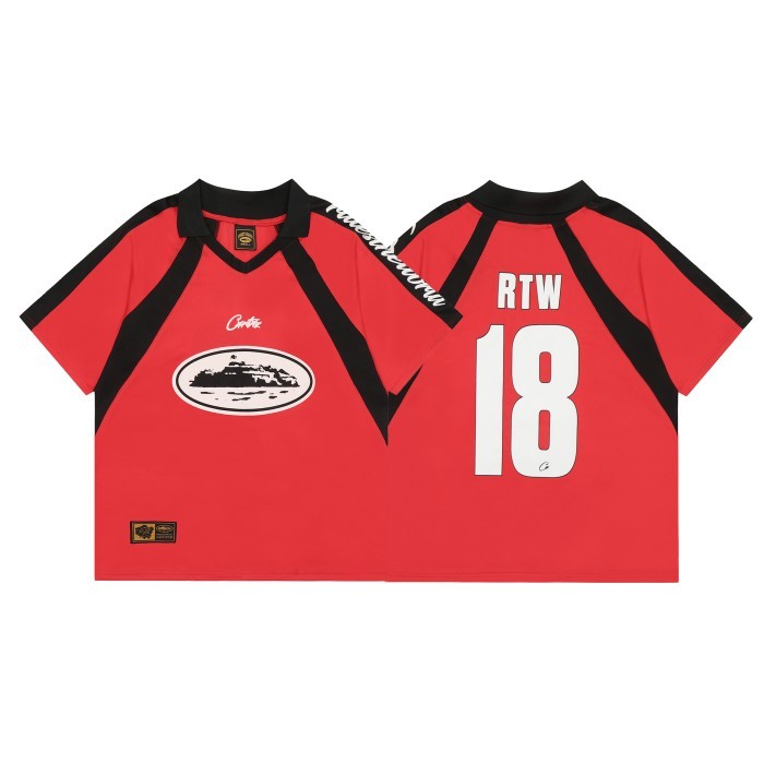 Corteiz Alcatraz Football Jersey Red - FW23