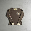 Corteiz Dipset Eagle Waffle Long Sleeve Tee - Washed Brown