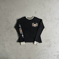 Corteiz Dipset Eagle Waffle Long Sleeve Tee - Washed Black