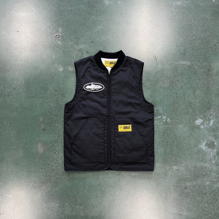 Corteiz Guerillaz Quilted Vest - Black