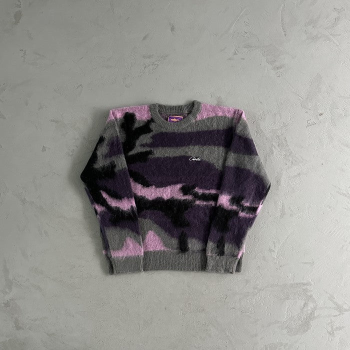 Corteiz Mohair Knit Sweater 'Sakura Camo'