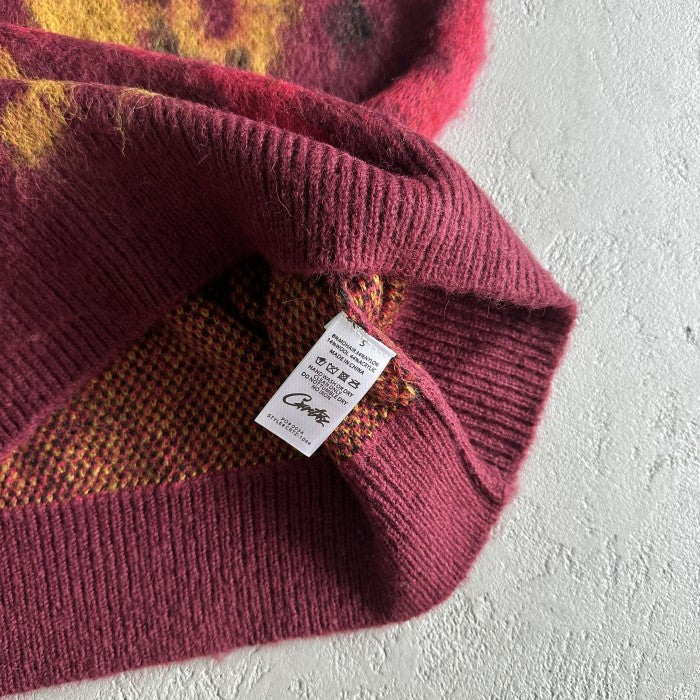 Corteiz Mohair Knit Vest - Red Camo