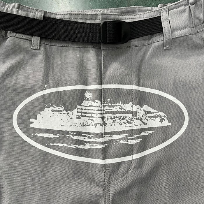Corteiz Alcatraz Cargo Shorts - Grey