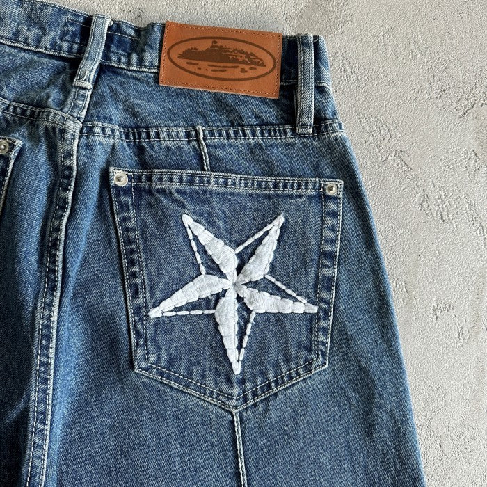 Corteiz C-Star Denim Jorts - Blue
