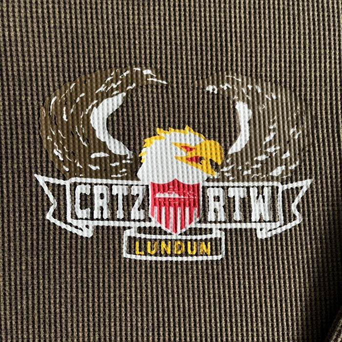 Corteiz Dipset Eagle Waffle Long Sleeve Tee - Washed Brown