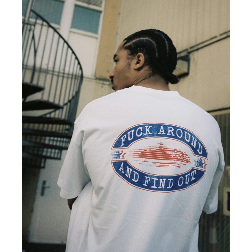 Corteiz Fuck Around Tee - White/Blue