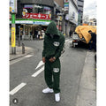 Corteiz Gasolina Double Zip Hoodie & Pants Set - Army Green
