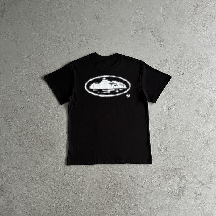 Corteiz Halftone Island Tee - Black/White