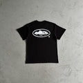 Corteiz Halftone Island Tee - Black/White