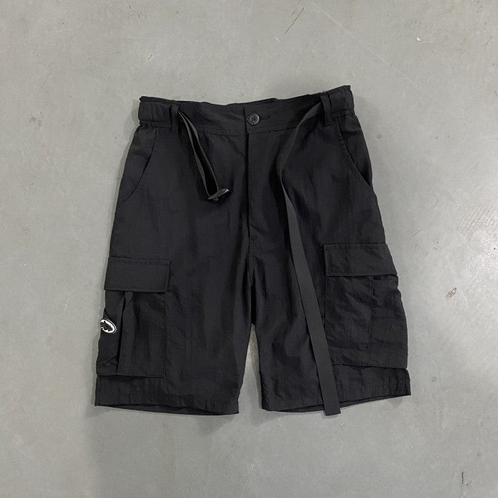 Corteiz Nylon Cargo Shorts - Black