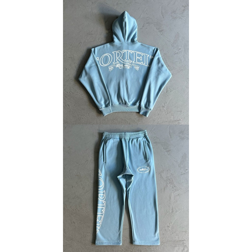 Corteiz Superior Royale - Zip Hoodie & Pants Suit/Set - Blue - Set