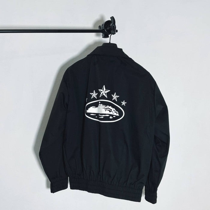 Corteiz 5 Starz Anniversary Special Edition Guerillaz Drilltop Jacket - Black