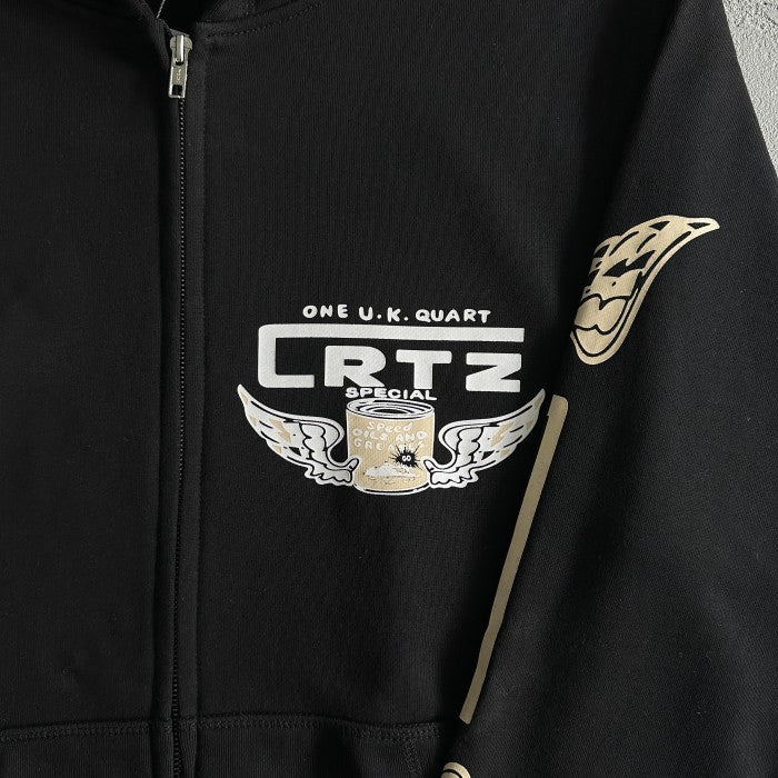 Corteiz Gasolina Double Zip Hoodie - Black