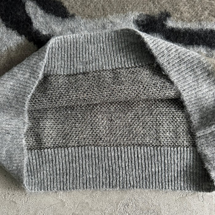 Corteiz Mohair Knit Sweater 'Grey Camo'