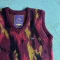 Corteiz Mohair Knit Vest - Red Camo