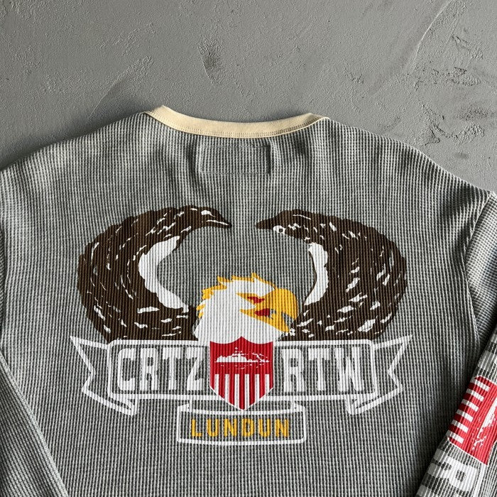 Corteiz Dipset Eagle Waffle Long Sleeve Tee - Grey