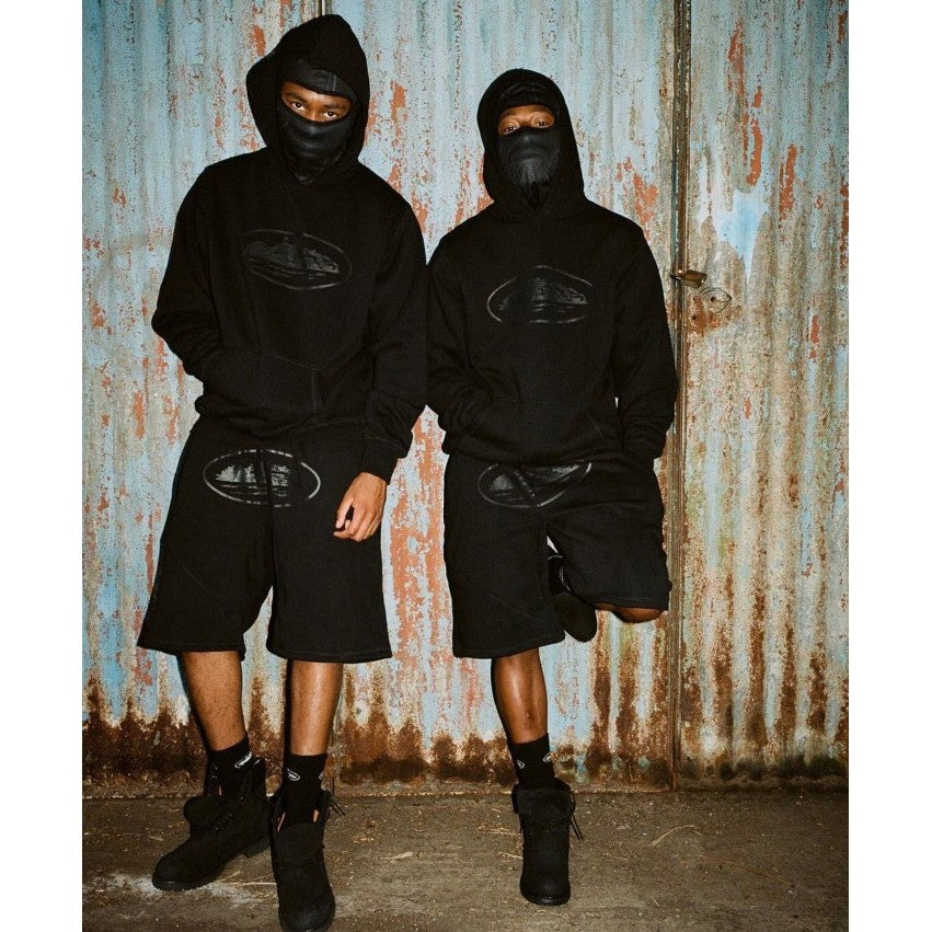 Corteiz OG Alcatraz Shorts - Triple Black
