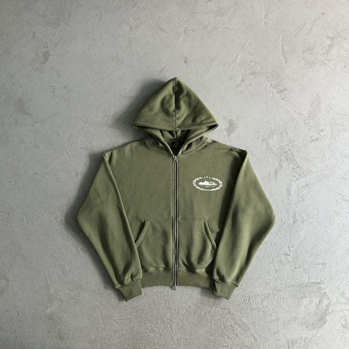 Corteiz Superior Royale - Zip Hoodie & Pants Suit/Set - Army Green