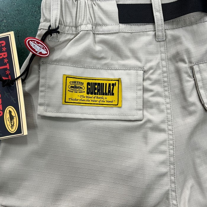 Corteiz Alcatraz Cargo Shorts - Beige