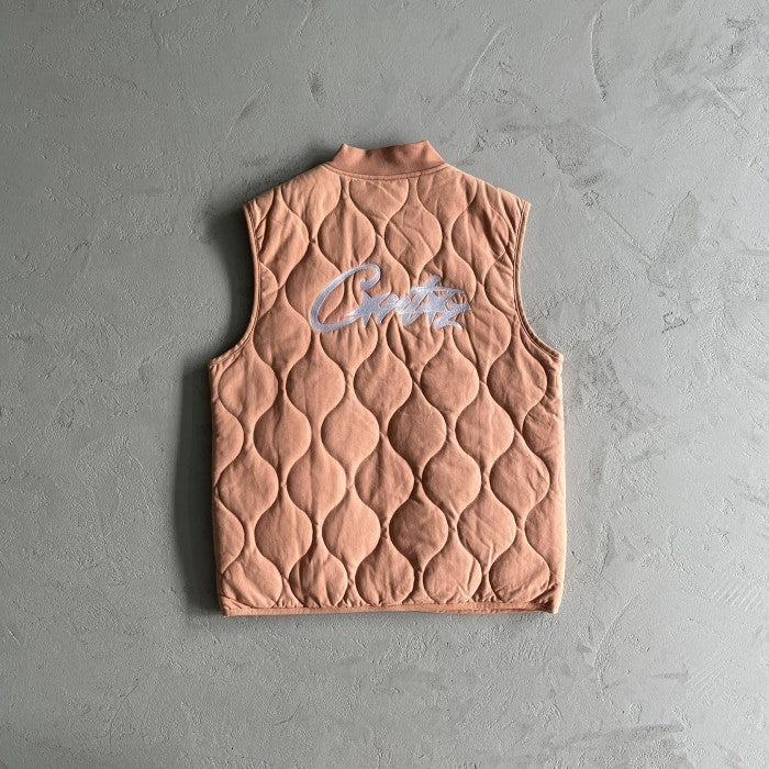 Corteiz Allstarz Padded Gilet Vest - Salmon